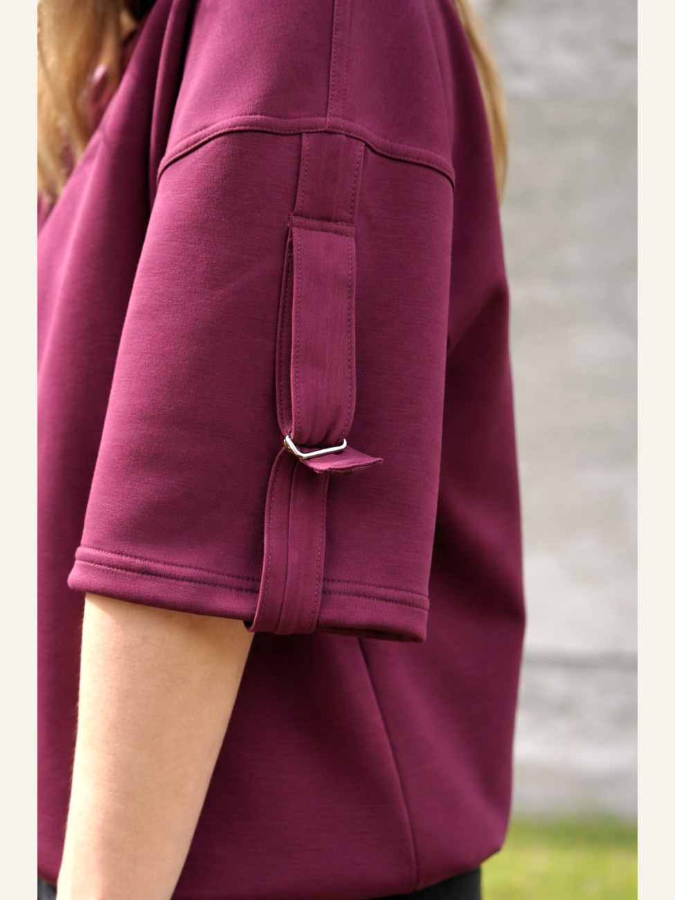 Mikina Casual Chic Vínová kr.rukáv