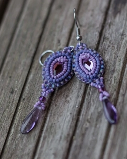 Náušnice violet