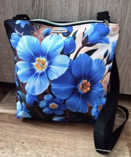 Kabelka  Hannah - Modré květy