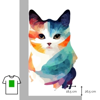 Nažehlovačka barevná kočka / L