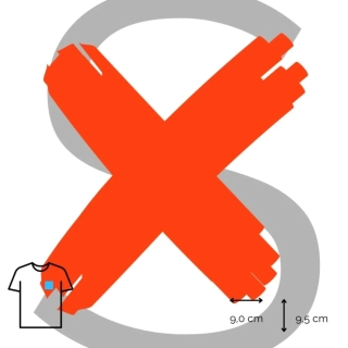 Nažehlovačka červený kříž NE / S
