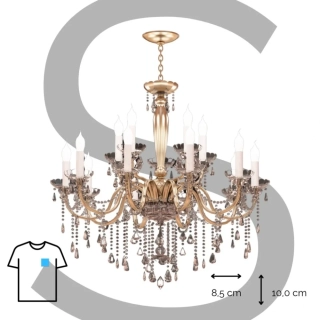 Nažehlovačka křišťálový lustr /S