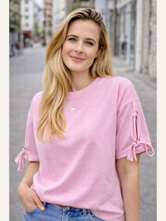 Mikina Casual Chic Pudr kr.rukáv