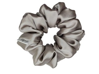 Hedvábná gumička do vlasů - taupe