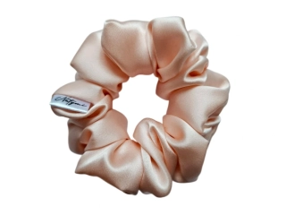 Hedvábná gumička do vlasů - meruňková