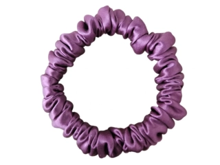 Hedvábná gumička do vlasů - švestková