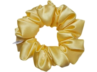 Saténová gumička do vlasů - vanilková