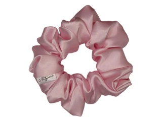 Saténová gumička do vlasů - jemně růžová