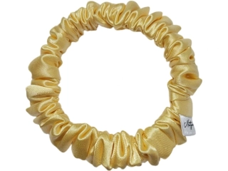 Saténová gumička do vlasů  - vanilková