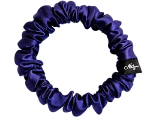 Saténová gumička do vlasů - fialová