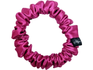 Saténová gumička do vlasů - fuchsiová
