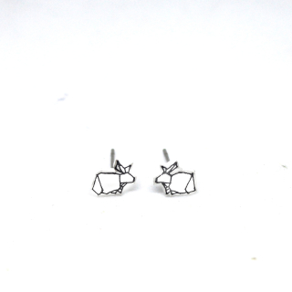 Náušnice origami: králíčci mini