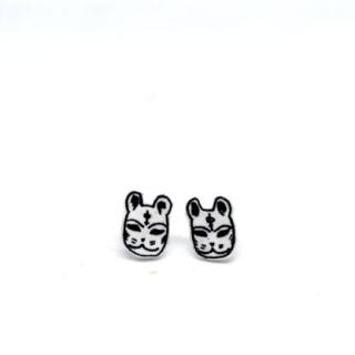 Náušnice střípky: kitsune