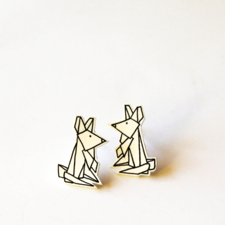 Náušnice origami: klokani