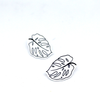 Náušnice Džungle: monstera