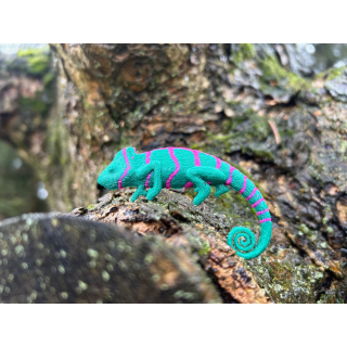 BROŽ chameleon turqouise green/magenta