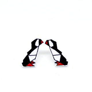 Náušnice origami: papuchalk